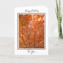 Carte d'anniversaire | Feuilles d'automne