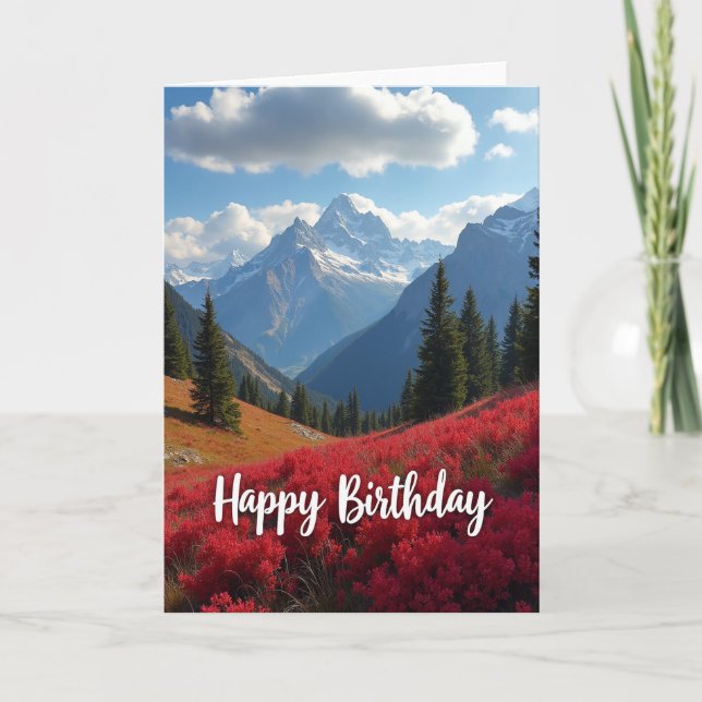 Carte d'anniversaire Fiery Vista (Devant)