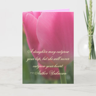 Carte d'anniversaire Fille Belle Tulipe Rose