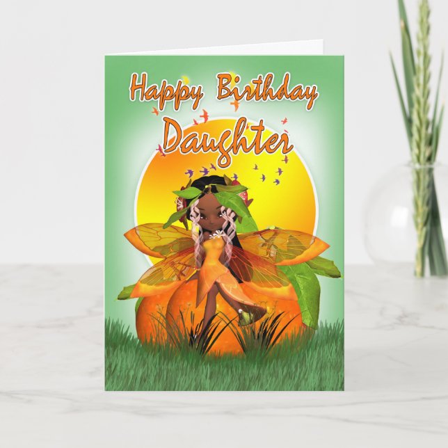 Carte d'anniversaire fille - Lune Citrus Fairy - A (Devant)