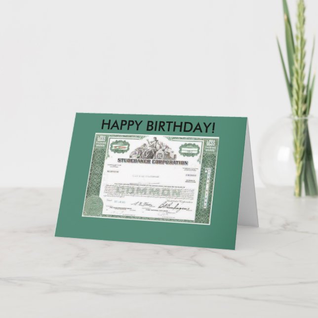 Carte d'anniversaire financière (Devant)