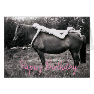 Carte d'anniversaire finlandaise de cheval de