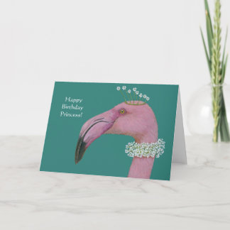Carte d'anniversaire flamant rose
