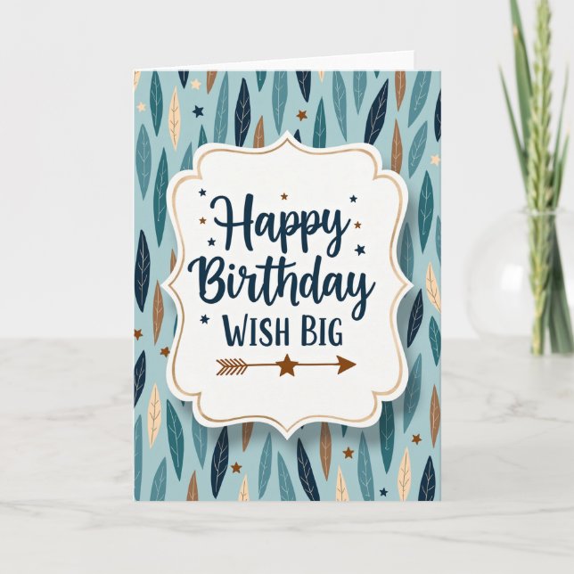 Carte d'anniversaire flèche douce (Devant)