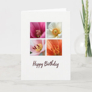 Carte d'anniversaire Fleur Colorée