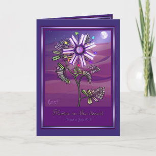 Carte d'anniversaire Fleur dans le désert