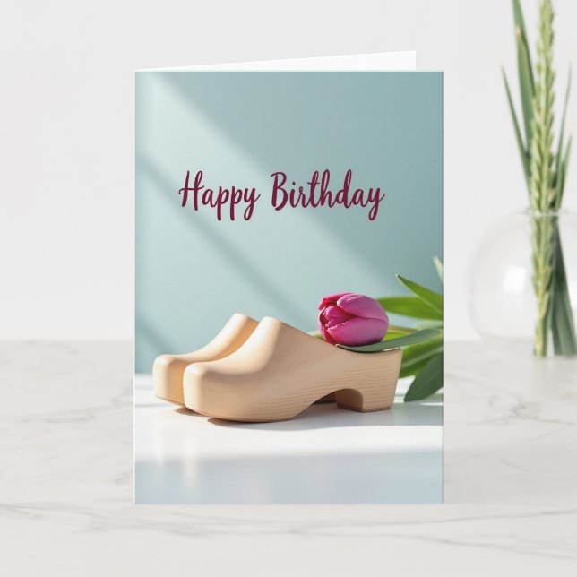 Carte d'anniversaire Fleur de Bois Serein (Devant)