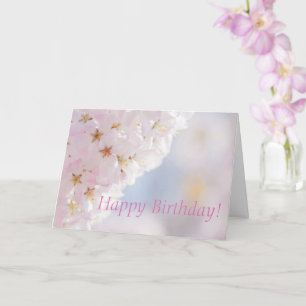 Carte d'anniversaire fleur de cerisier