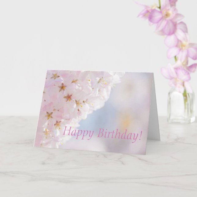 Carte d'anniversaire fleur de cerisier (Orchidée)
