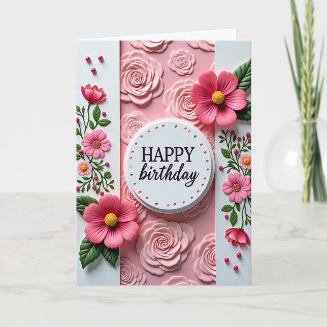 Carte d'anniversaire Fleur de Cerisier (Devant)