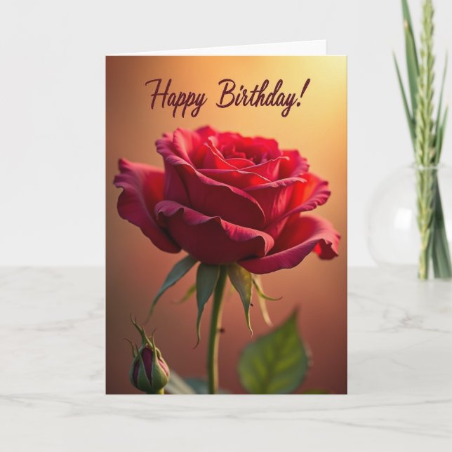 Carte d'anniversaire Fleur de cerisier élégante (Devant)