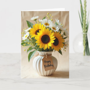 Carte d'anniversaire Fleur de Marguerite