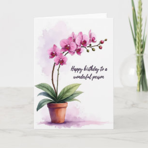 Carte d'anniversaire Fleur de Pêcher Rose Douce