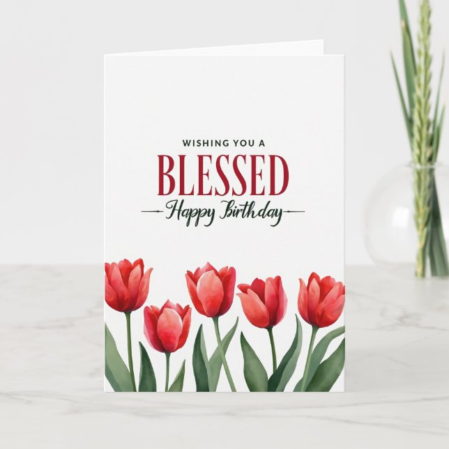 Carte d'anniversaire Fleur de Printemps (Devant)