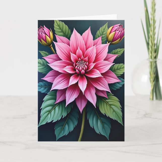 Carte d'anniversaire Fleur de rose (Devant)