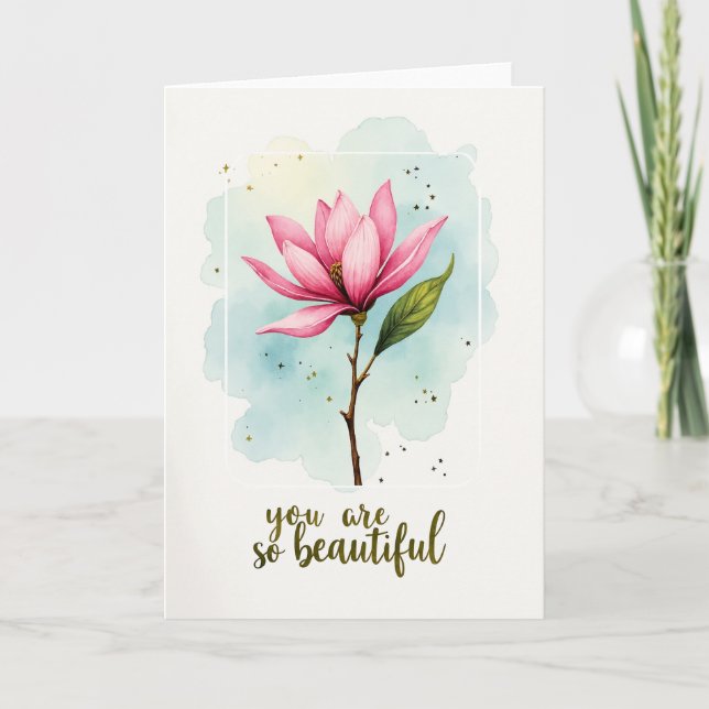 Carte d'anniversaire Fleur de rose (Devant)