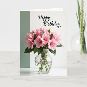 Carte d'anniversaire Fleur de rose douce