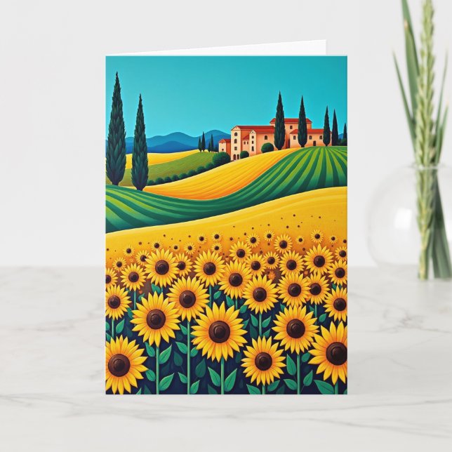 Carte d'anniversaire Fleur de tournesol douce (Devant)
