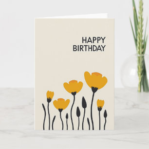 Carte d'anniversaire Fleur d'Orange