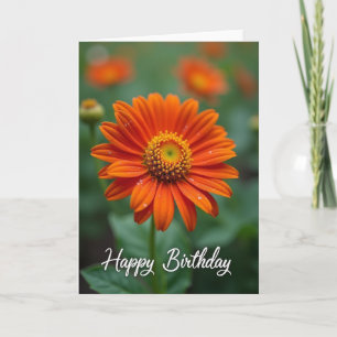 Carte d'anniversaire Fleur d'Orange Douce