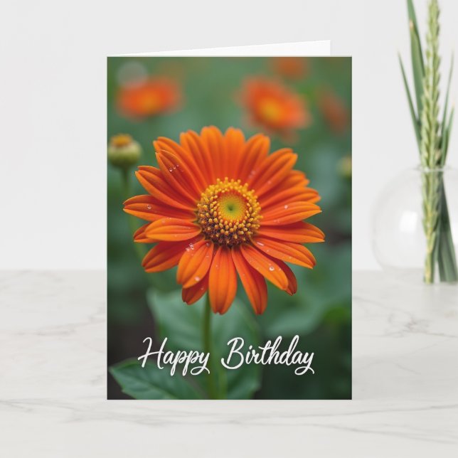Carte d'anniversaire Fleur d'Orange Douce (Devant)