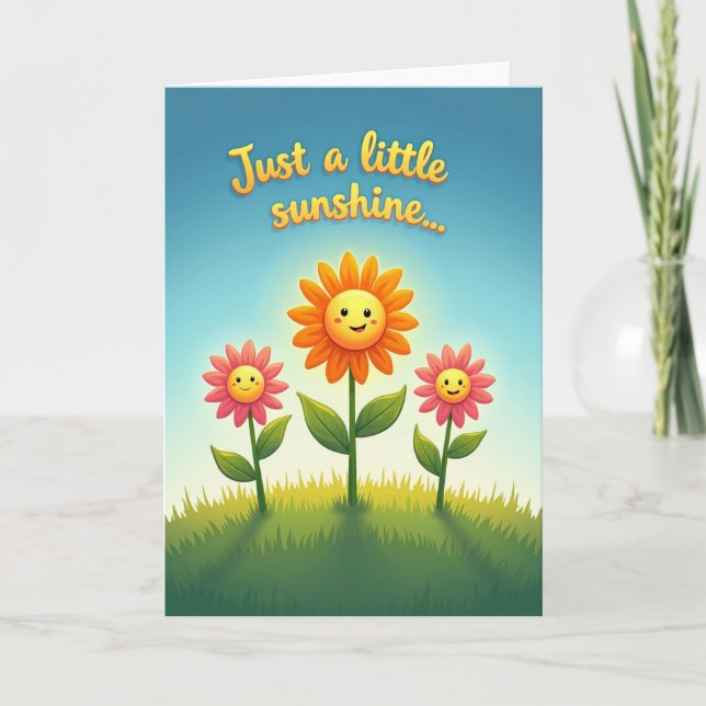 Carte d'anniversaire Fleur Douce (Devant)