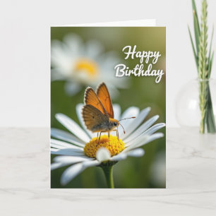Carte d'anniversaire Fleur fleurie ailée
