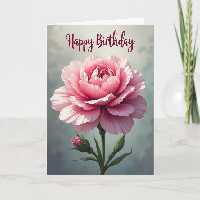 Carte d'anniversaire Fleur Florale Douce (Devant)