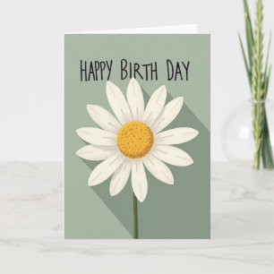 Carte d'anniversaire fleur graphique