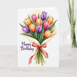 Carte d'anniversaire Fleur Illustrée
