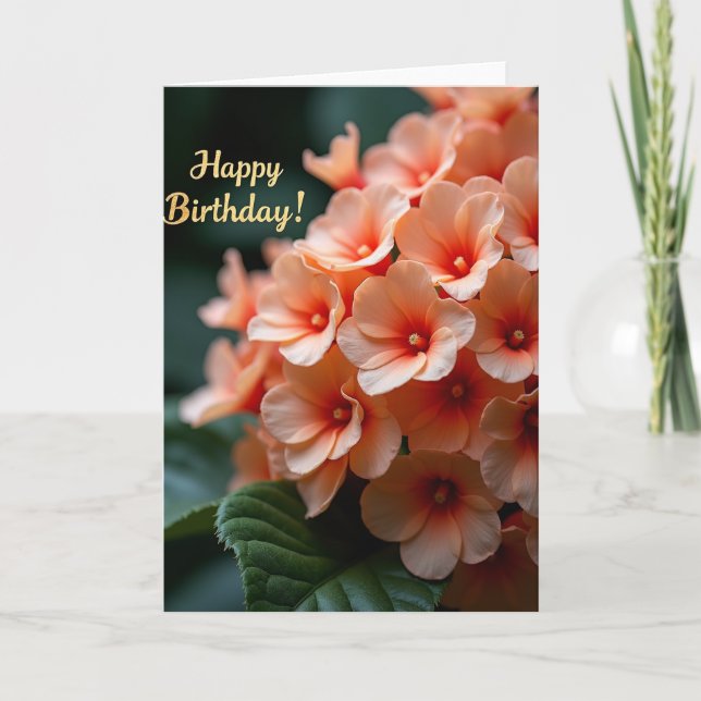 Carte d'anniversaire Fleur Joyeuse (Devant)