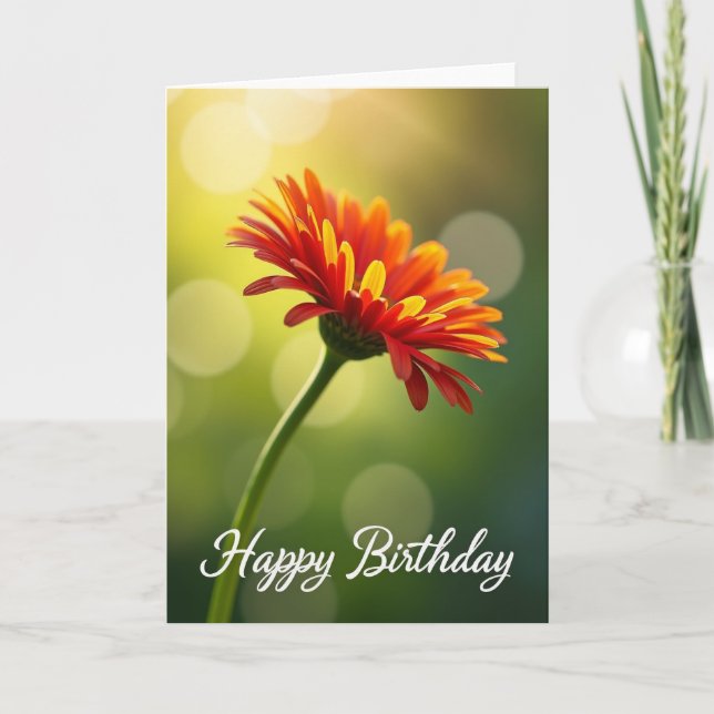 Carte d'anniversaire Fleur Joyeuse (Devant)