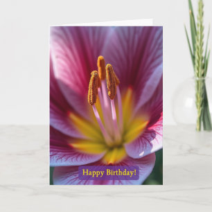 Carte d'anniversaire Fleur Lumineuse