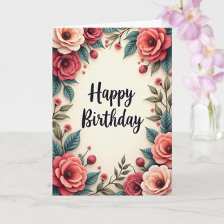 Carte d'anniversaire Fleur pour Elle