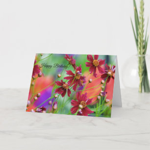 Carte d'anniversaire fleur sauvage