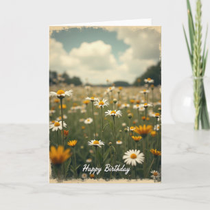 Carte d'anniversaire Fleur Sauvage Délicate