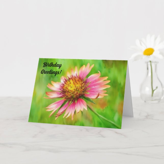 Carte d'anniversaire fleur sauvage Fleur d'Art Flo (Petite plante)