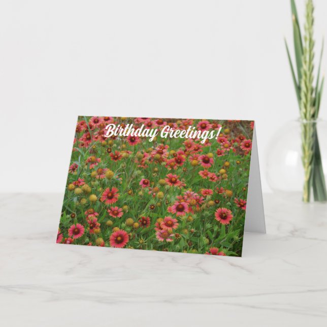 Carte d'anniversaire Fleur sauvage Flower Meadow r (Devant)