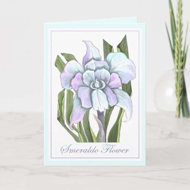 Carte d'anniversaire Fleur Smeraldo (Devant)