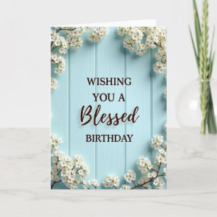 Carte d'anniversaire fleurie bénie