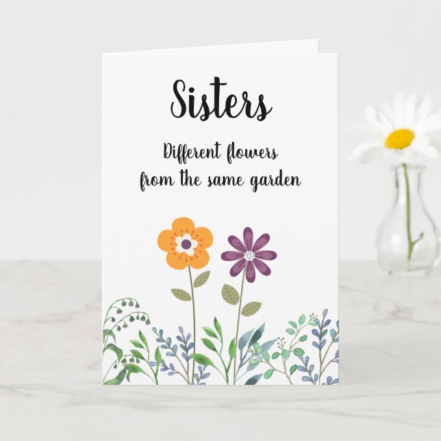 Carte d'anniversaire Fleurie pour Sœur(s) (Petite plante)