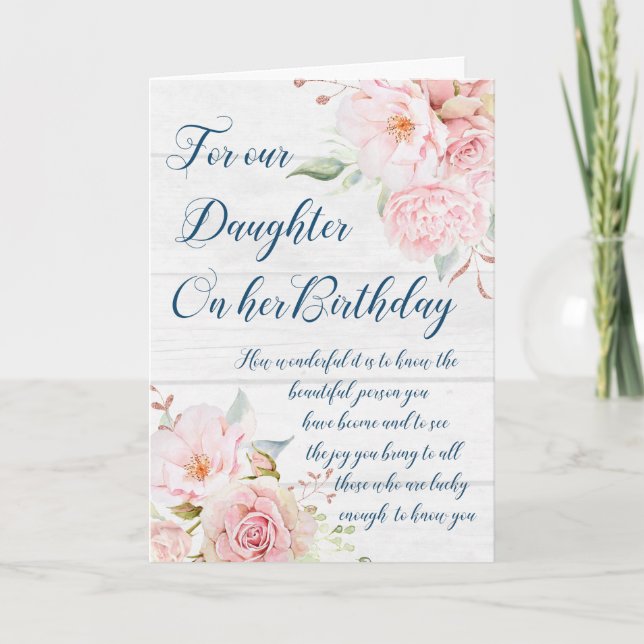 Carte d'anniversaire Fleurs d'aquarelle (Devant)