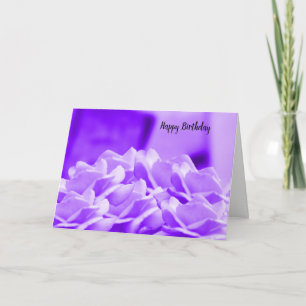 Carte d'anniversaire Fleurs Violettes