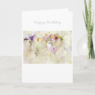 Carte d'anniversaire Floral Angel