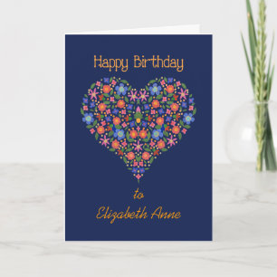 Carte d'Anniversaire Floral Art
