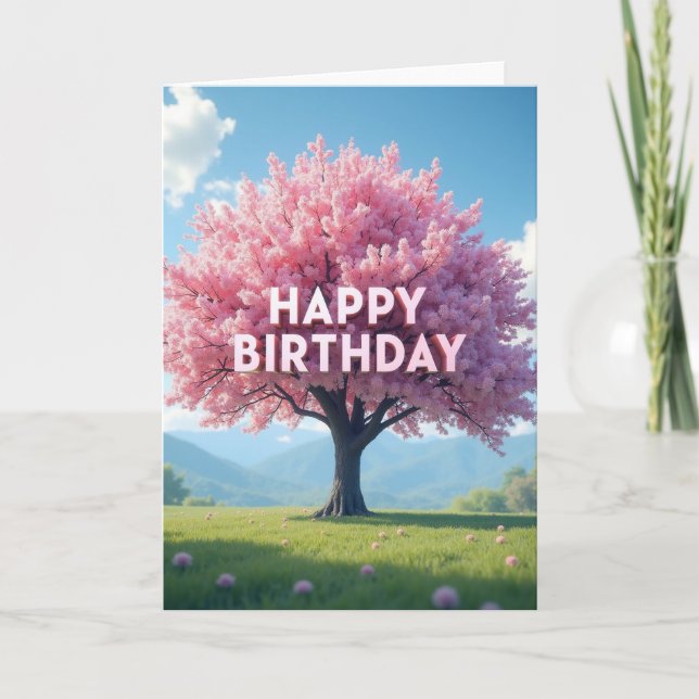 Carte d'anniversaire Floral Hills (Devant)