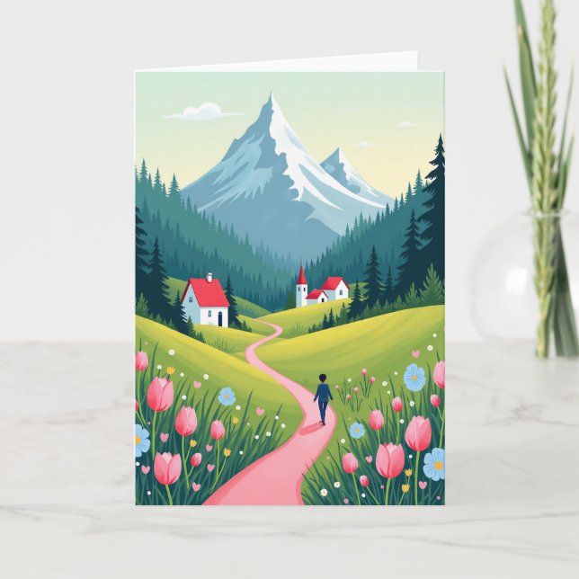 Carte d'anniversaire Floral Journey (Devant)