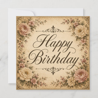 carte d'anniversaire florale