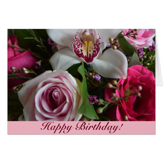 Carte d'anniversaire florale