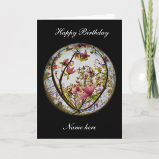 Carte d'anniversaire florale